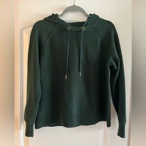 Moth viscose blend hoodie pullover sweater in green size XS